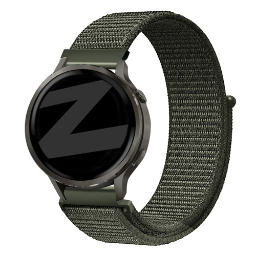 Bandz Bracelet nylon à boucle Garmin Vivoactive 4s (vert foncé)