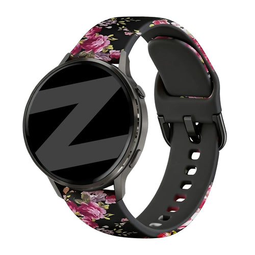 Bandz Bracelet silicone Garmin Venu 4 - 41mm 'Fleurs roses'