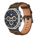 Bracelet cuir solide Samsung Galaxy Watch 9 - 44mm (marron foncé)