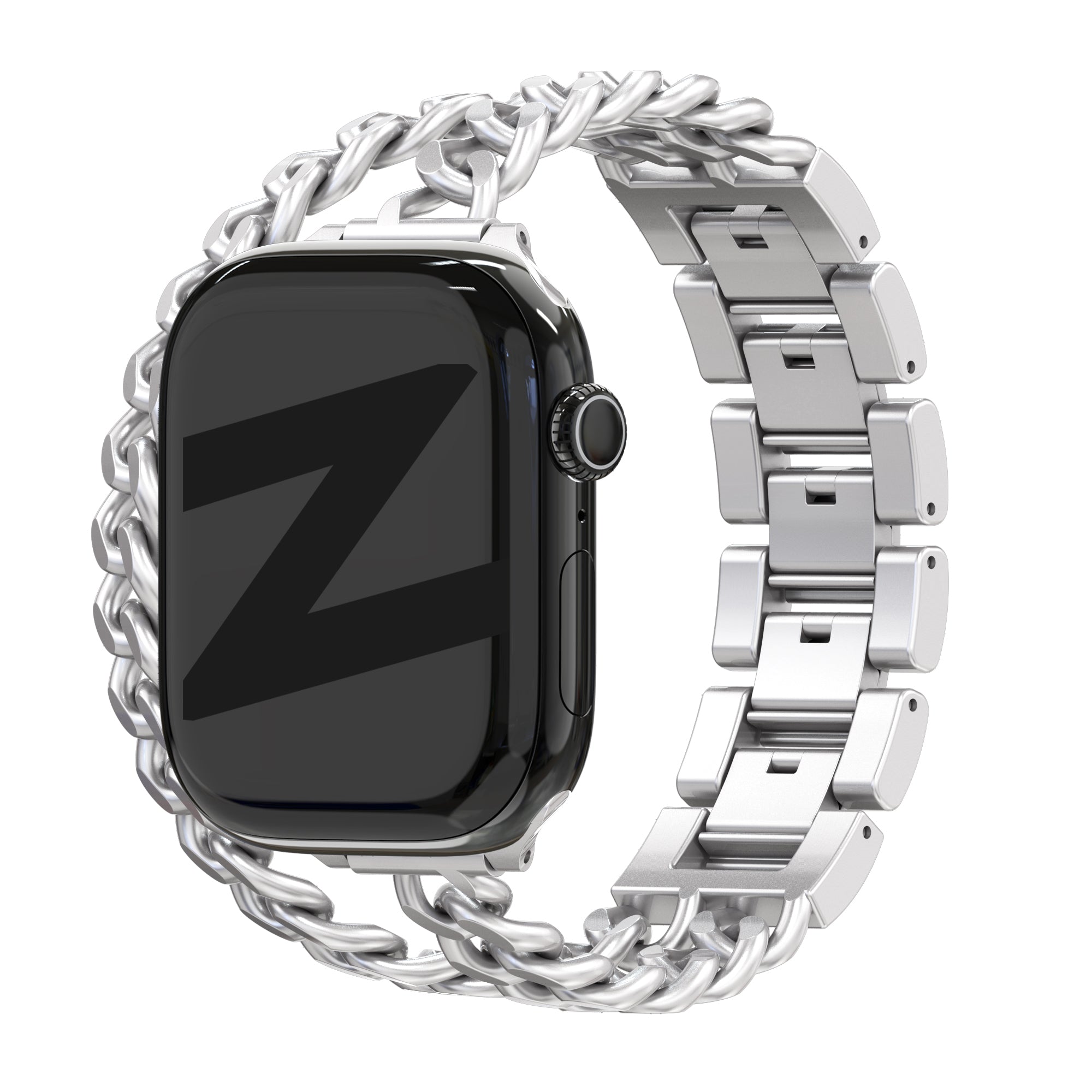 Bandz Bracelet acier 'Double Tour' Apple Watch (lumière stellaire)