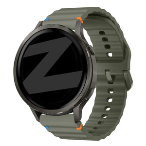 Bandz Bracelet silicone ondulé Garmin Venu 2 (vert armée)