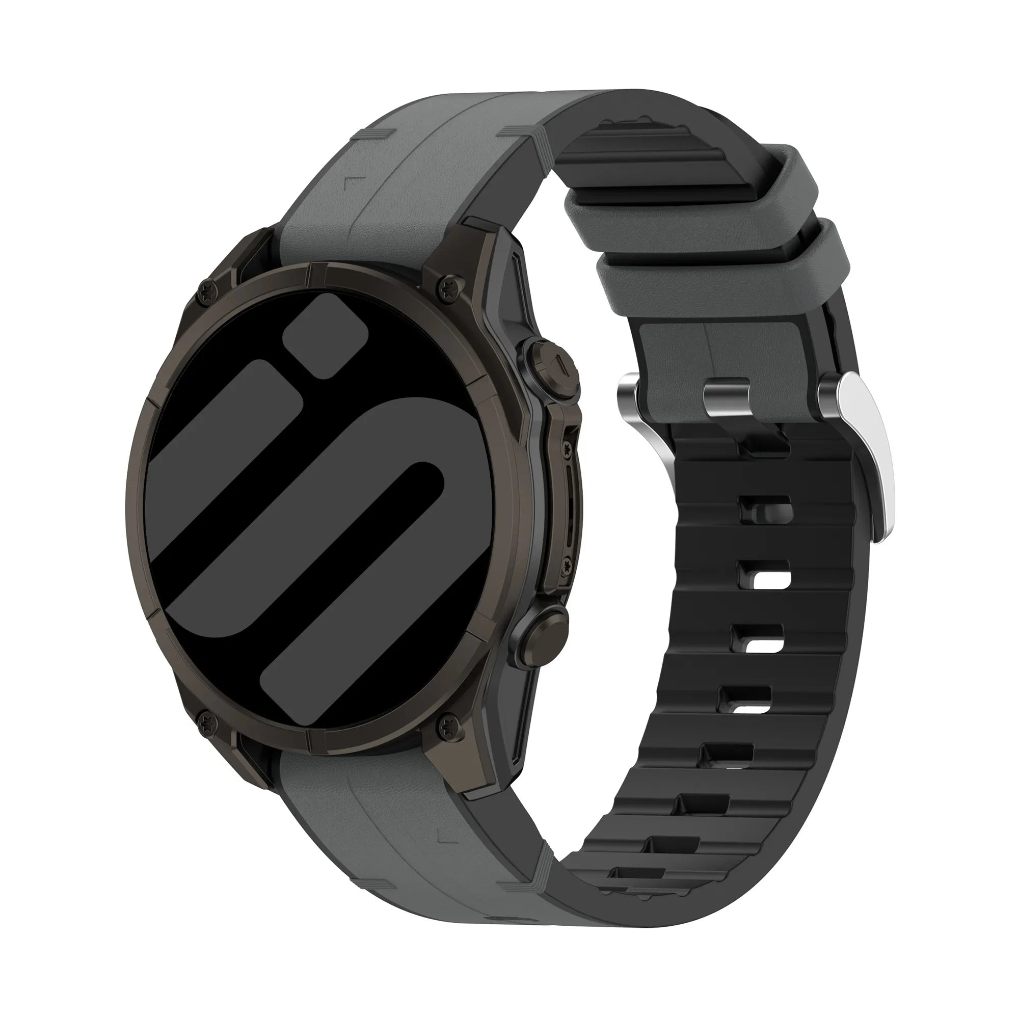 Bracelet cuir hybride Garmin D2 Delta PX (gris)