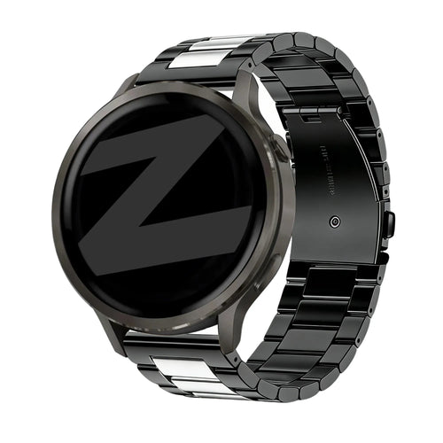Bandz Bracelet acier 'Classic' Garmin Vivomove Sport (noir/argent)