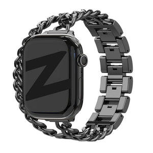 Bandz Bracelet acier 'Double Tour' Apple Watch (noir)