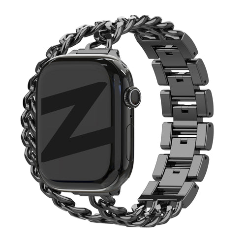 Bandz Bracelet acier 'Double Tour' Apple Watch (noir)