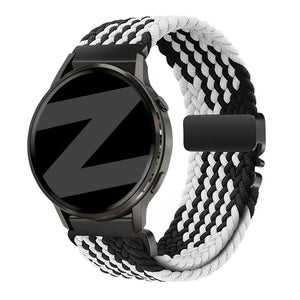 Bandz Garmin Venu 4 - 45mm Braided Strap 'Parachute' (Black/White)