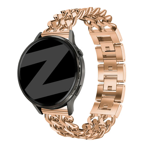 Bandz Coros Apex - 42mm Metal Strap 'Double Chains' (Rose Gold)