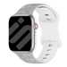 Bracelet silicone à fleurs Apple Watch (gris/blanc)