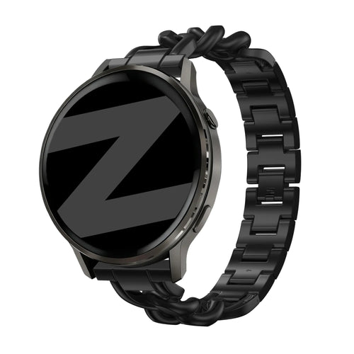 Bandz Bracelet metal 'Chains' Oppo Watch X2 Mini (noir)