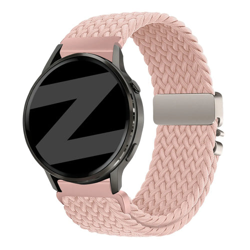 Bandz Bracelet tressé 'Parachute' Garmin Vivomove HR (rose)