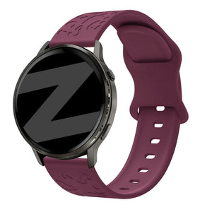 Bandz Bracelet silicone 'Léopard' Garmin D2 Air X10 (rouge vin)