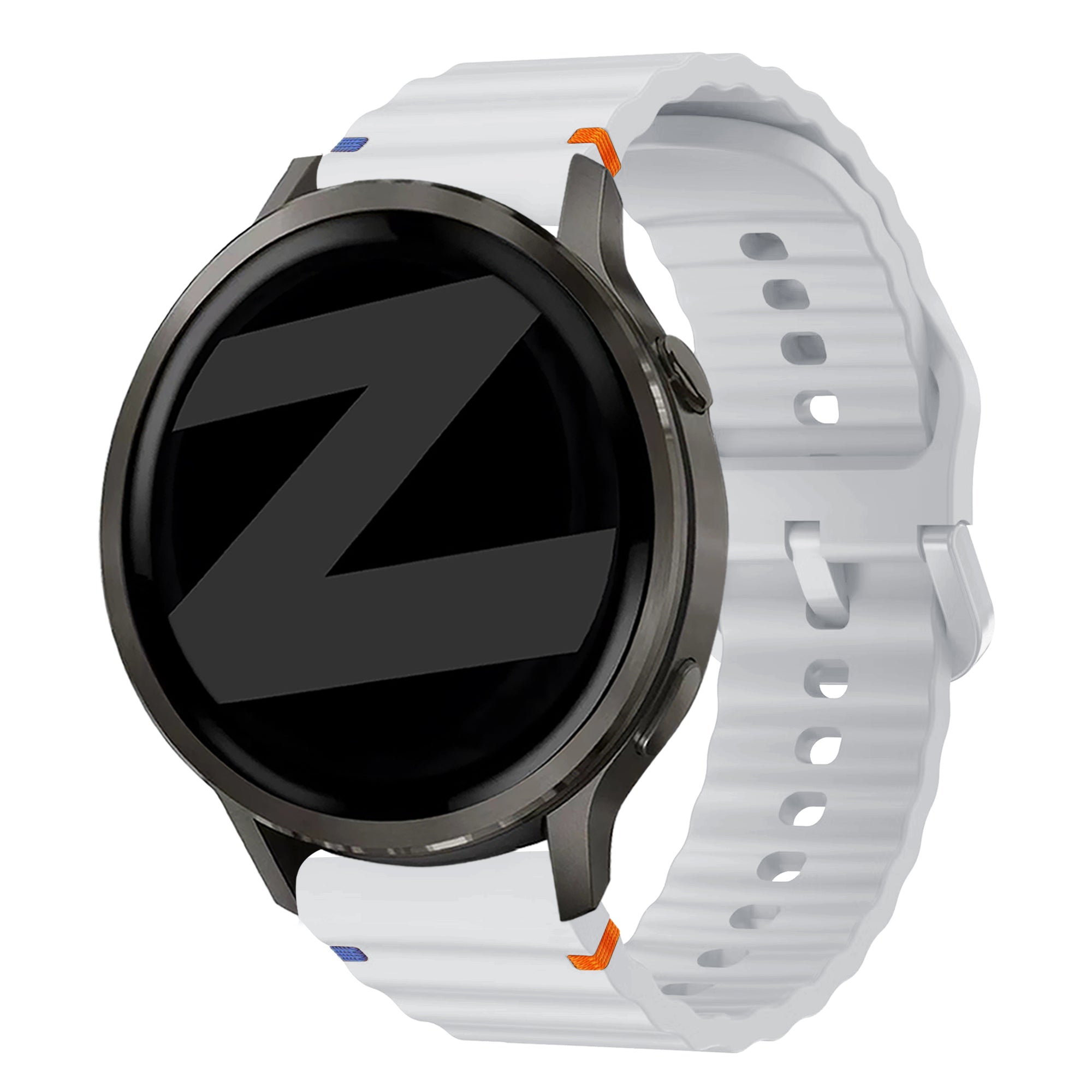 Bandz Bracelet silicone ondulé Garmin Venu 4 - 45mm (gris clair)