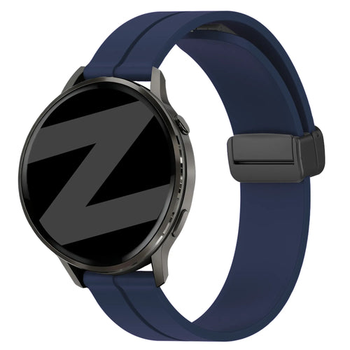 Bandz Bracelet silicone avec boucle en D Garmin Vivomove HR (bleu foncé)