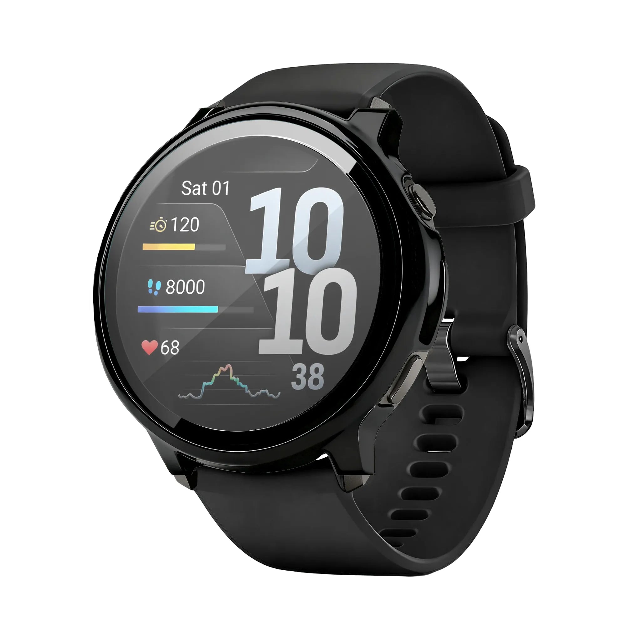 Bandz Garmin Venu 4 - 41mm PC Cover with Glass (Black)