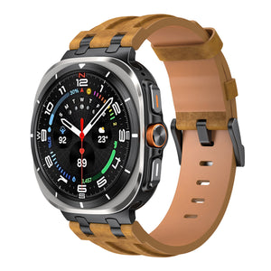 Samsung Galaxy Watch Ultra 2 Solid Leather Strap (Brown)