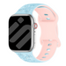 Bracelet silicone à fleurs Apple Watch (bleu/rose)