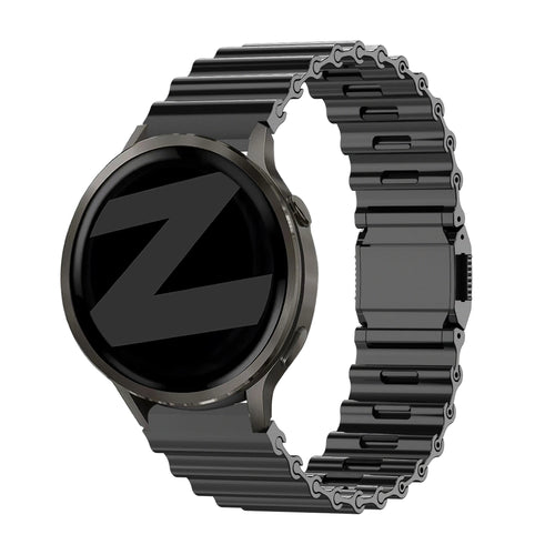 Bandz Bracelet acier premium 'Ocean' Huawei Watch Ultimate 2 (noir)