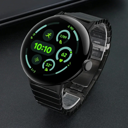 Bracelet acier à maillons 'Premium' Google Pixel Watch 3 - 45mm (noir)
