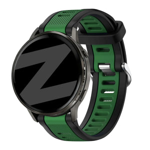 Bandz Garmin Approach S50 Dual Buckled Sport Strap (Black/Green)
