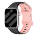 Bracelet silicone à fleurs Apple Watch (noir/rose)
