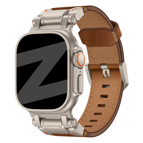 Bandz Bracelet cuir 'Explorer' Apple Watch Ultra (marron)