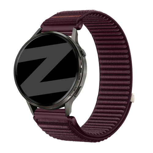Bandz Garmin Vivoactive 5 Nylon Strap 'Wave' (Dark Purple)