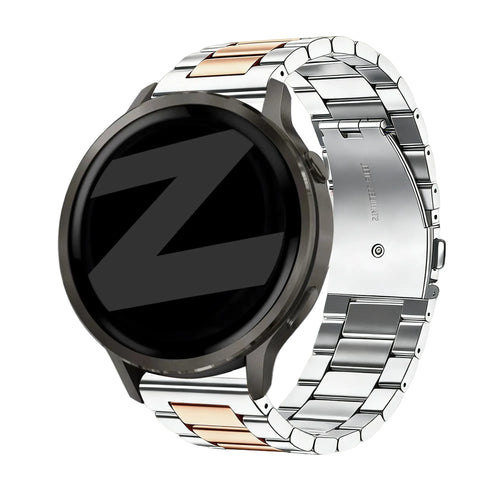 Bandz Garmin Vivoactive 3 Steel Strap 'Classic' (Silver/Rose Gold)