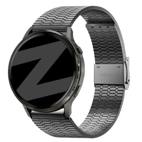 Bandz Bracelet acier ajustable Garmin Approach J1 (noir)