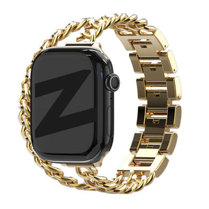 Bandz Bracelet acier 'Double Tour' Apple Watch (or)