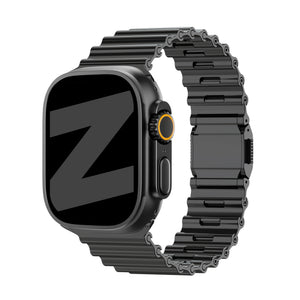 Bandz Bracelet acier 'Ocean' Apple Watch Premium (noir)