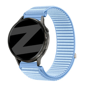 Bandz Bracelet nylon ondulé Garmin Venu SQ (bleu clair)