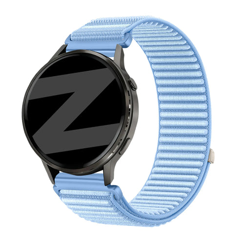 Bandz Bracelet nylon ondulé Garmin Venu SQ (bleu clair)
