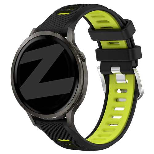 Bandz Garmin Forerunner 255s Sport Strap with Buckle (Black/Yellow)