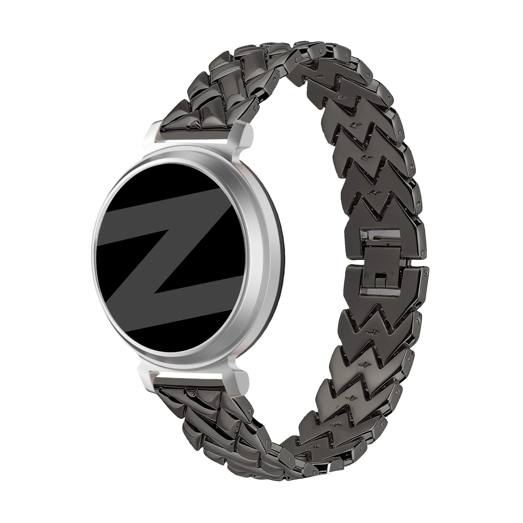 Bandz Bracelet metal 'V-Type' Garmin Lily 2 (noir)