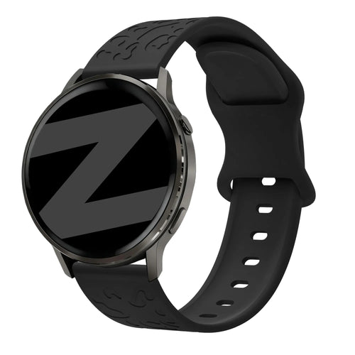 Bandz Bracelet silicone 'Léopard' Garmin Vivoactive 5 (noir)