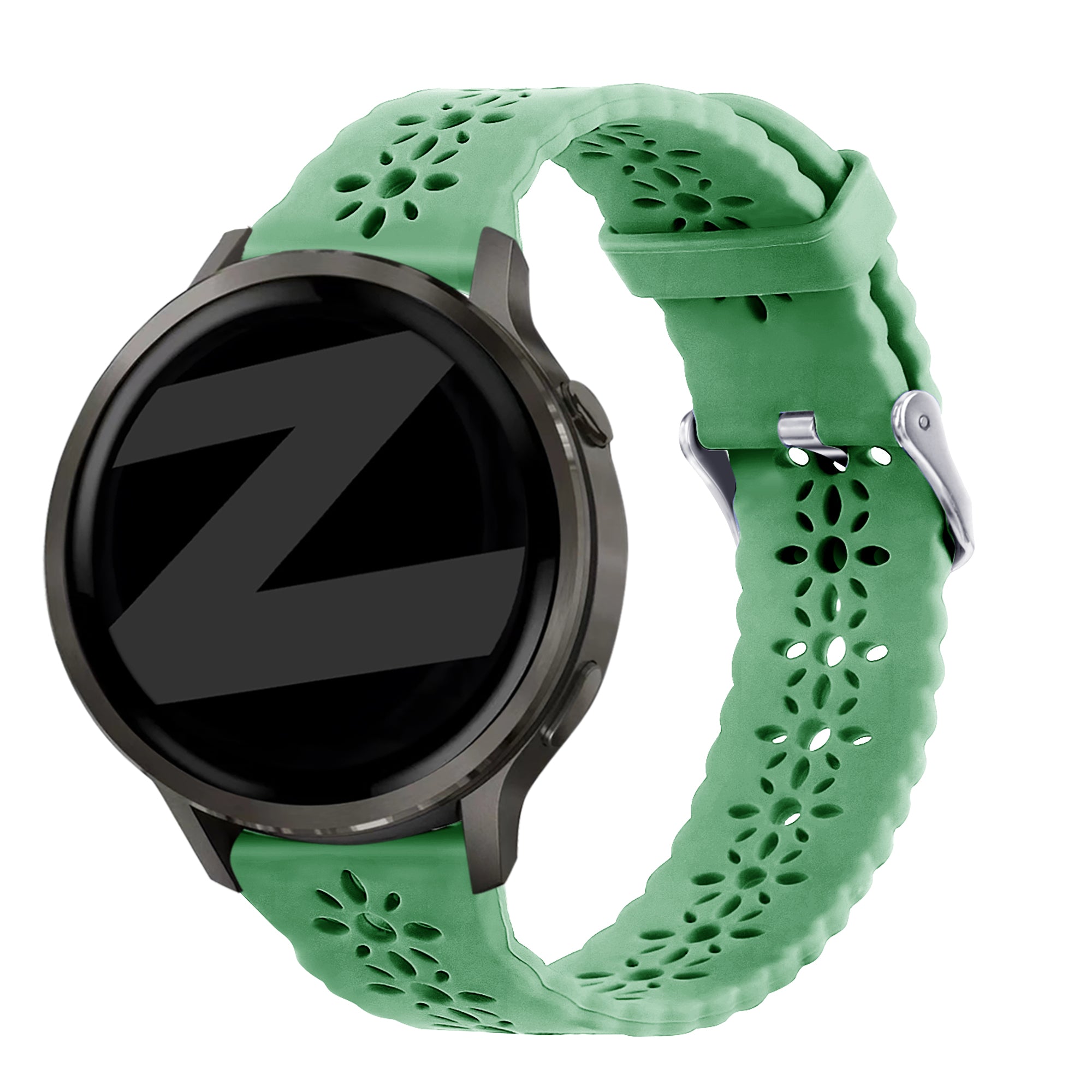 Bandz Garmin Venu 2 Plus Silicone Strap 'Lace' (Light Green)