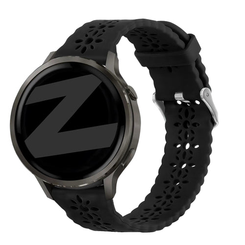 Bandz Garmin Vivomove 3 Silicone Strap 'Lace' (Black)