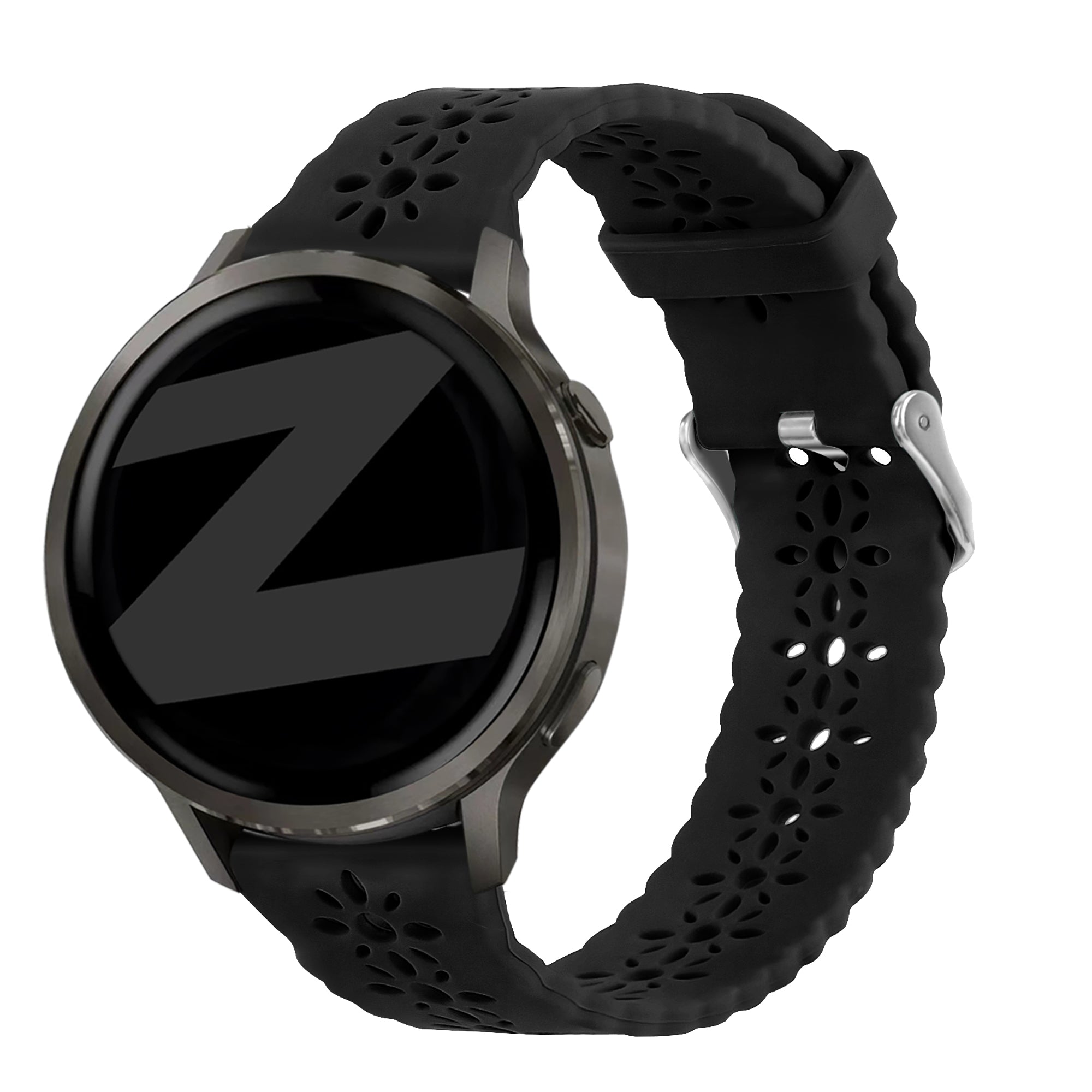 Bandz Garmin Vivomove 3 Silicone Strap 'Lace' (Black)