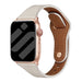 Bracelet cuir avec fermeture à pression Apple Watch (beige)
