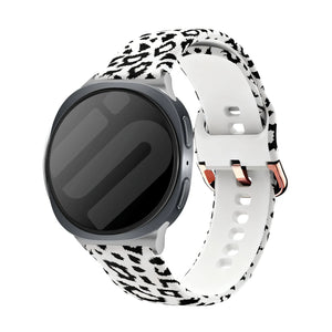 Samsung Galaxy Watch 8 Classic White Leopard Strap