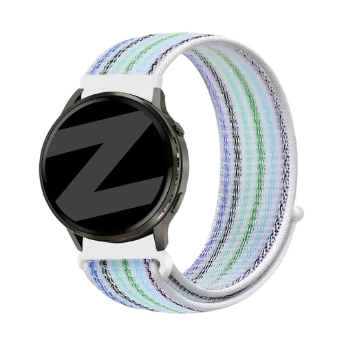 Bandz Garmin Forerunner 255s Nylon Loop Strap (Blue Stripes)