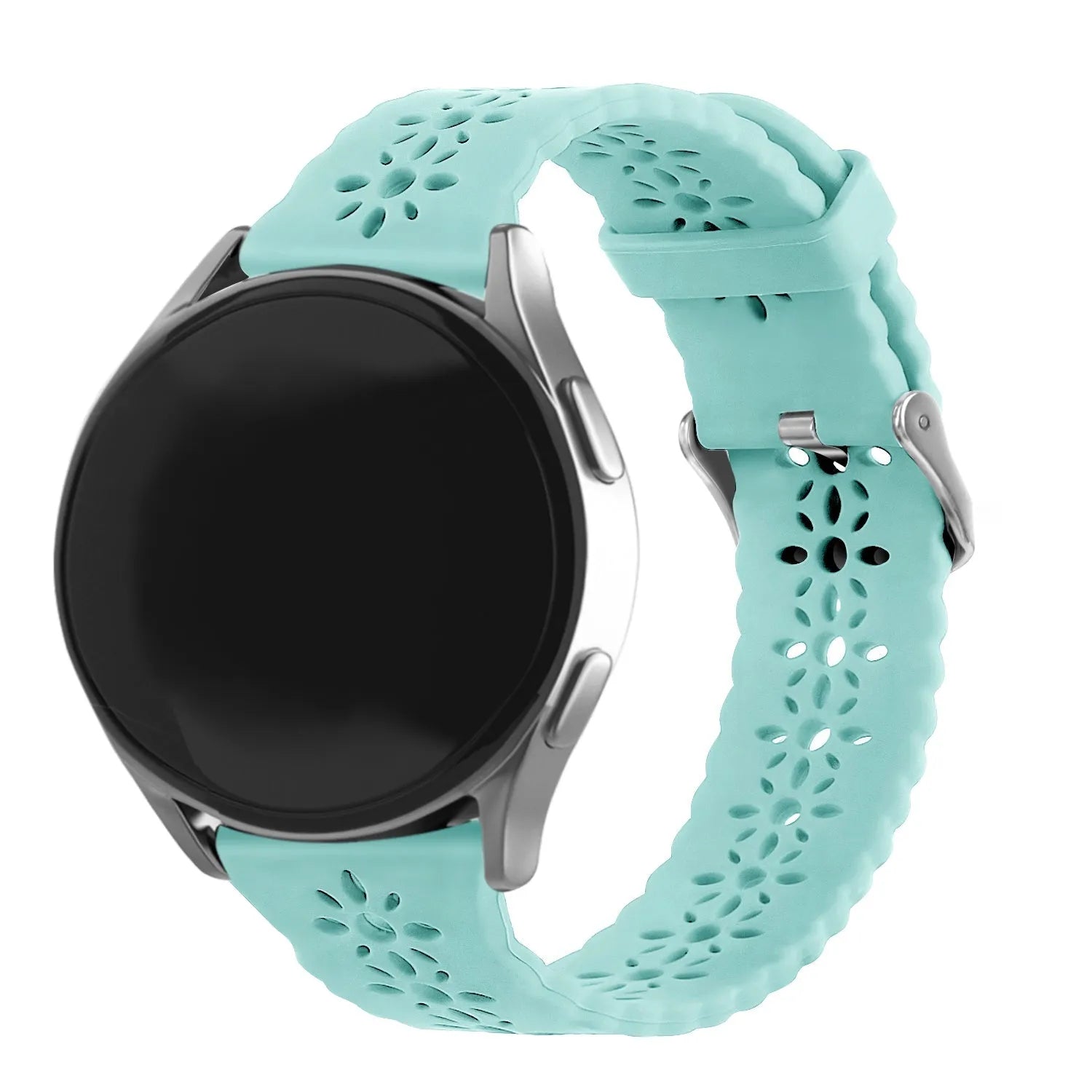 Coros Pace 2 Patterned Silicone Strap (Blue Sea Green)