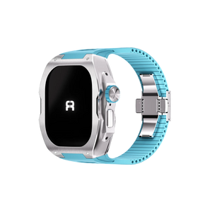 Reqior Boîtier avec bracelet en caoutchouc Apple Watch Ultra (bleu)