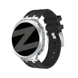 Bandz Samsung Galaxy Watch 9 - 44mm Silicone Strap 'Luxe Liquid' (Black)
