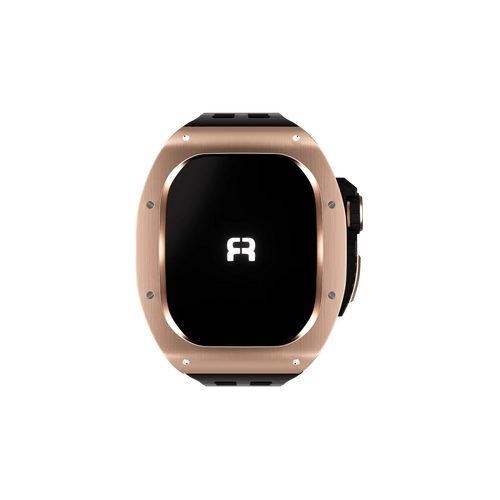 Reqior Boîtier en polymère et acier avec bracelet en caoutchouc Apple Watch 45mm (rose or)