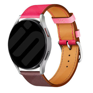Bracelet cuir Duo Withings ScanWatch 2 - 42mm (rose brillante/marron foncé)