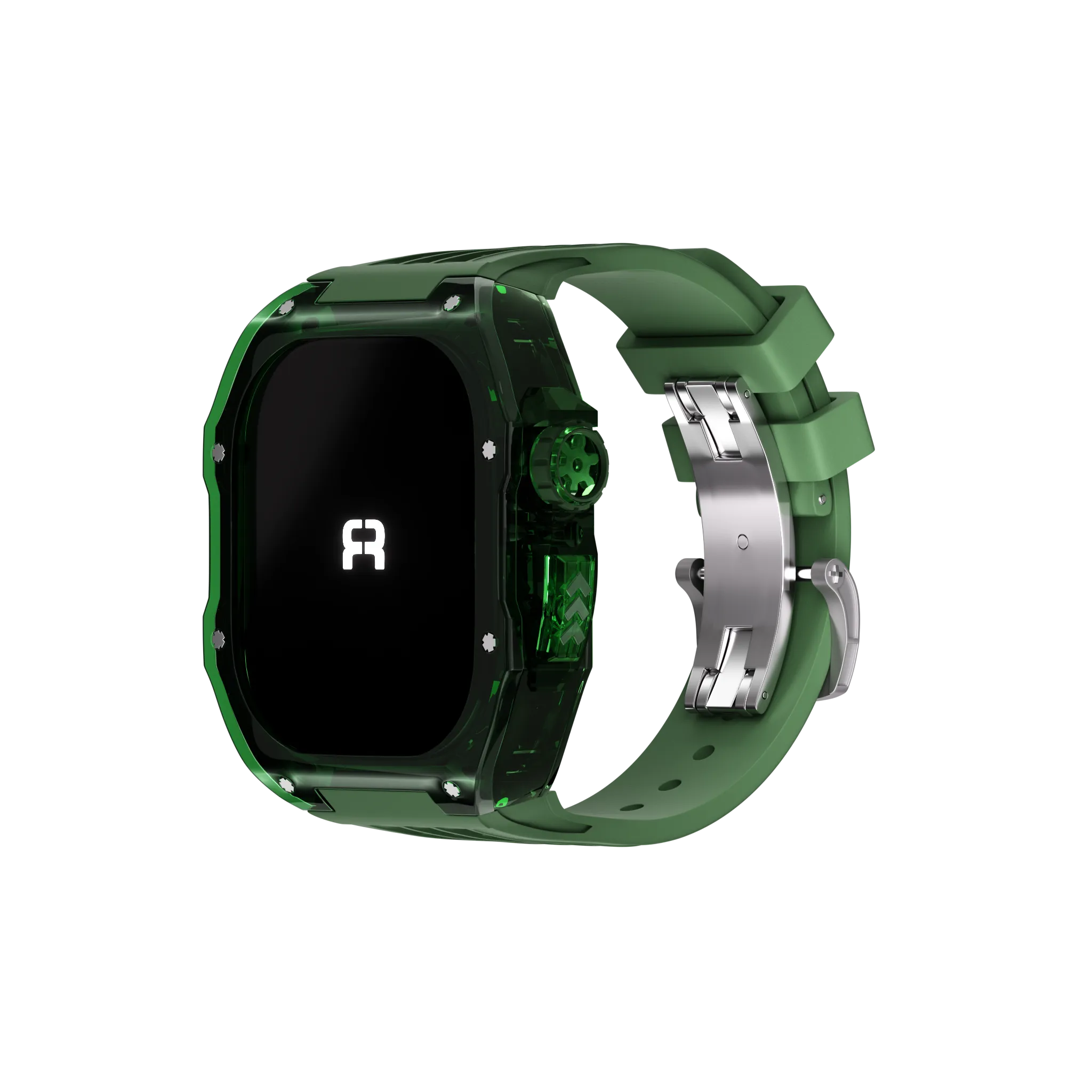 Reqior Boîtier en polymère avec bracelet en caoutchouc Apple Watch 45mm (vert)