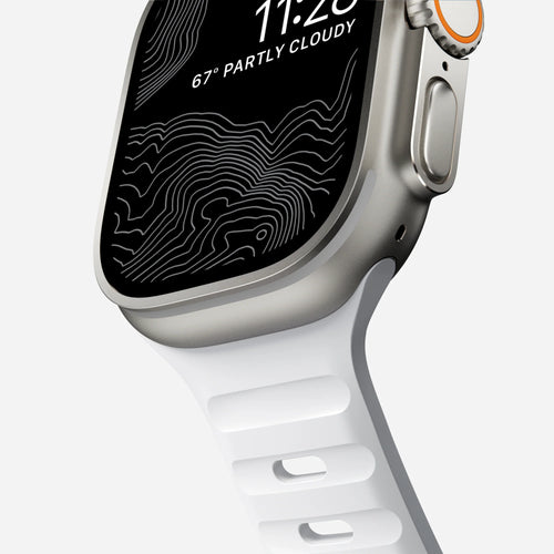 Nomad Bracelet silicone sport Apple Watch (blanc)
