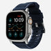 Nomad Bracelet de silicone résistant Apple Watch argenté/bleu atlantique)