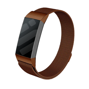 Bracelet Milanais Fitbit Charge 3 (marron)
